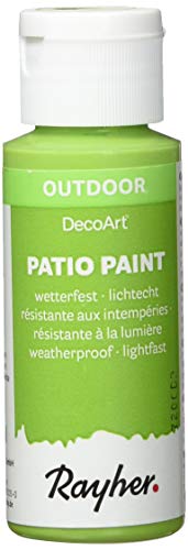 Rayher 38610422 Patio Paint, grasgrün, Flasche 59 ml, wetterfeste Acrylfarbe für Den Außenbereich, lichtecht, Farbe für Innen und außen, Outdoor-Farbe von Rayher