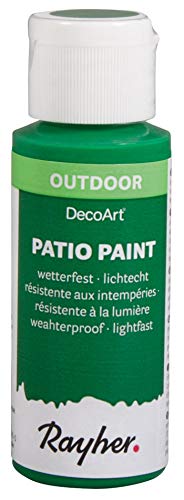 Rayher 38610430 Patio Paint, piniengrün, Flasche 59 ml, wetterfeste Acrylfarbe für Den Außenbereich, lichtecht, Farbe für Innen und außen, Outdoor-Farbe von Rayher