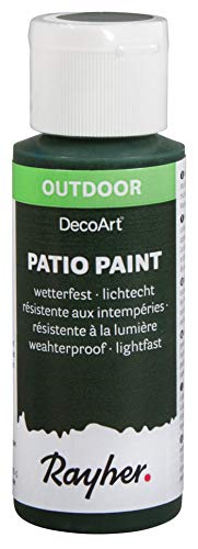 Rayher 38610446 Patio Paint, schwarzwald, Flasche 59 ml, wetterfeste Acrylfarbe für Den Außenbereich, lichtecht, Farbe für Innen und außen, Outdoor-Farbe von Rayher