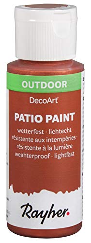 Rayher 38610640 Patio Paint, kupfer, Flasche 59 ml, wetterfeste Acrylfarbe für Den Außenbereich, lichtecht, Farbe für Innen und außen, Outdoor-Farbe von Rayher