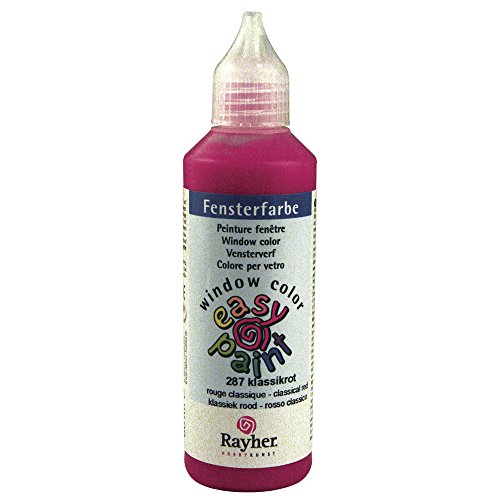 Rayher 38700287 Fensterfarbe easy paint , Flasche 80 ml, klassikrot Rayher 38700287 Fensterfarbe easy paint , Flasche 80 ml, klassikrot von Rayher