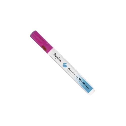 Rayher 38709276 Porzellan&Glas-Marker, 1-2 mm, fuchsia von Rayher