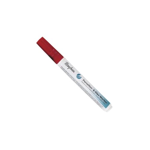 Rayher 38709286 Porzellan&Glas-Marker, 1-2 mm, kirschrot von Rayher