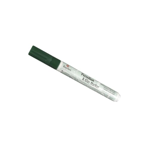 Rayher 38709428 Porzellan&Glas-Marker, 1-2 mm, blattgrün von Rayher