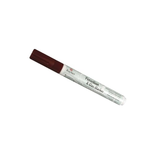 Rayher 38709538 Porzellan&Glas-Marker, 1-2 mm, rehbraun von Rayher