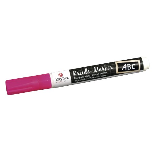 Rayher 38830264 Kreide-Marker, Keilspitze 2-6 mm, Leucht-Pink von Rayher