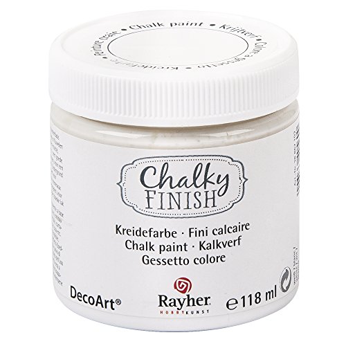 Rayher 38867102 Chalky Finish auf Wasser-Basis, Kreide-Farbe für Shabby-Chic-, Vintage- und Landhaus-Stil-Looks, 118 ml (1er Pack), weiß Rayher 38867102 Chalky Finish auf Wasser-Basis, Kreide-Farbe für Shabby-Chic-, Vintage- und Landhaus-Stil-Looks, 118 ml (1er Pack), weiß von Rayher