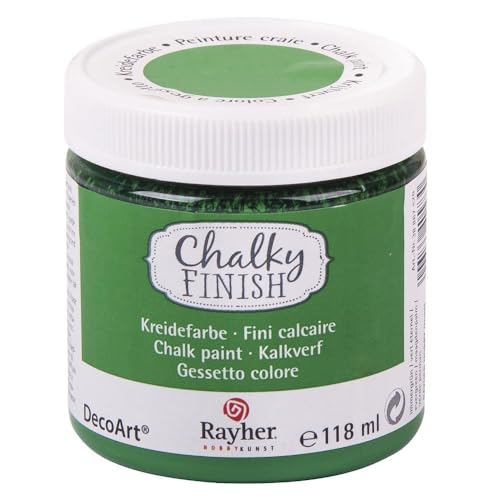 Rayher 38867426 Chalky Finish auf Wasser-Basis, Kreide-Farbe für Shabby-Chic-, Vintage- und Landhaus-Stil-Looks, 118 ml, immergrün Rayher 38867426 Chalky Finish auf Wasser-Basis, Kreide-Farbe für Shabby-Chic-, Vintage- und Landhaus-Stil-Looks, 118 ml, immergrün von Rayher