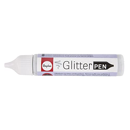 Rayher 38892606 Glitter Effekt-Pen, Flasche 28ml, silber Rayher 38892606 Glitter Effekt-Pen, Flasche 28ml, silber von Rayher