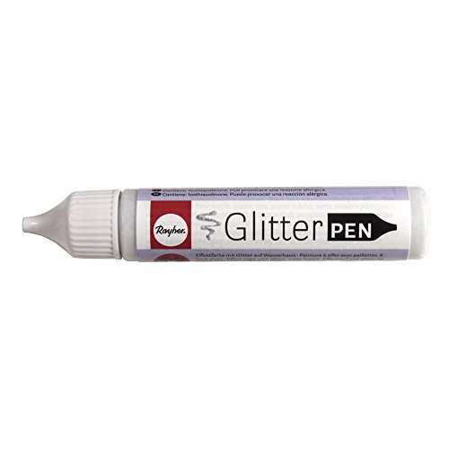 Rayher 38892800 Glitter Effekt-Pen, Flasche 28ml, kristall von Rayher