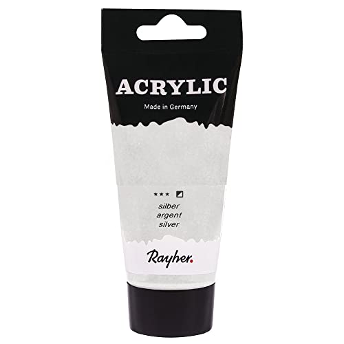 Rayher 38912606 Acrylic, Künstleracrylfarbe, SB-Tube 75ml, silber Rayher 38912606 Acrylic, Künstleracrylfarbe, SB-Tube 75ml, silber von Rayher