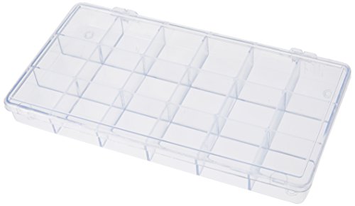 Rayher Hobby Rayher Hobby Rayher 3901937 Sortierbox, mit 18 Fächern à 3,3 x 3,3cm, transparent, 20 x 10 x 2cm, praktische Aufbewahrung von Kleinteilen von Rayher