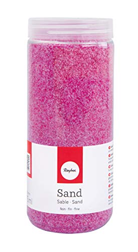 Rayher 39339264 Sand feine Körnung 0,1-0,5 mm, zum Dekorieren von Gläsern, Schalen, Vasen etc, pink, 475ml Rayher 39339264 Sand feine Körnung 0,1-0,5 mm, zum Dekorieren von Gläsern, Schalen, Vasen etc, pink, 475ml von Rayher