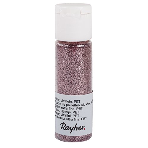 Rayher 39420258 Flitter, ultrafein, PET, Fläschchen 20 ml, rosé Rayher 39420258 Flitter, ultrafein, PET, Fläschchen 20 ml, rosé von Rayher