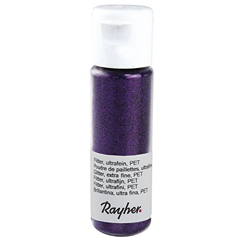 Rayher 39420318 Flitter, ultrafein, PET, Fläschchen 20 ml, purple velv Rayher 39420318 Flitter, ultrafein, PET, Fläschchen 20 ml, purple velv von Rayher