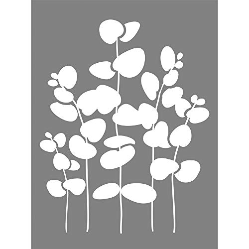 Rayher 45110000 Schablone Eukalyptus, 15,25 x 20,32 cm, lasergeschnittene Polyester Schablone, Malschablone, Grau Rayher 45110000 Schablone Eukalyptus, 15,25 x 20,32 cm, lasergeschnittene Polyester Schablone, Malschablone, Grau von Rayher