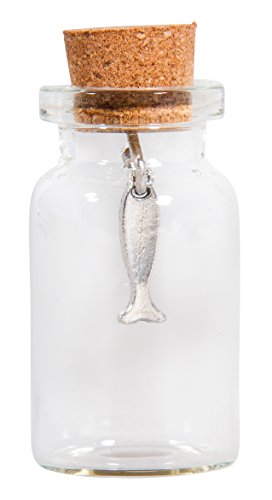 Rayher 46282000 Glasfläschchen, mit Charm Fisch; ∅ 2,2 cm von Rayher