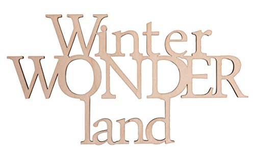 Rayher Deko-Holzschrift "Winterwonderland", 22x11,9x0,3mm, FSC 100%, 46311000 von Rayher