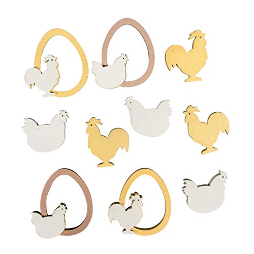 Rayher 46361000 Holz Streuteile Ei und Hühner, 2,5-4cm, SB-Btl 10 Stück Rayher 46361000 Holz Streuteile Ei und Hühner, 2,5-4cm, SB-Btl 10 Stück von Rayher