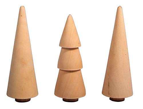 Rayher 46541505 Holz Bäume, 2.9cm, natur, sortiert 7.8-8.5cm Höhe, Box 3Stück, Normal Rayher 46541505 Holz Bäume, 2.9cm, natur, sortiert 7.8-8.5cm Höhe, Box 3Stück, Normal von Rayher