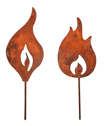 Rayher 46553638 Metall Flammen Rostoptik, zum Stecken, kupfer, 2 Stück, 13+15cm, 2 verschiedene Designs Rayher 46553638 Metall Flammen Rostoptik, zum Stecken, kupfer, 2 Stück, 13+15cm, 2 verschiedene Designs von Rayher