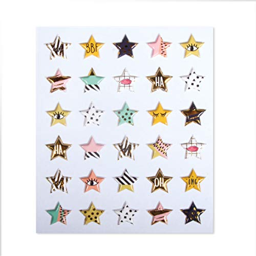 Rayher 50042000 Puffy Sticker Sterne, SB-Btl 30 Stück von Rayher