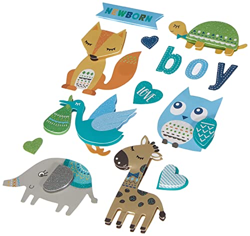Rayher 50083358 3D Papier-Sticker Baby, mit Effekten, babyblau, 14 Motive, zum Basteln und Dekorieren zur Geburt Rayher 50083358 3D Papier-Sticker Baby, mit Effekten, babyblau, 14 Motive, zum Basteln und Dekorieren zur Geburt von Rayher