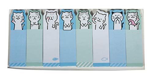 Rayher 50099000 Memo-Stickers: Kleine Katze, 5,3 x 1,5 cm, 8 Motive à 15 Blatt, für Schule, Studium oder Büro von Rayher
