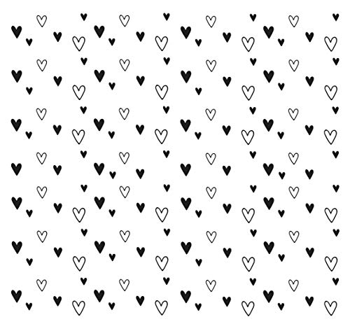 Rayher 50242000 Clear Stamps Hintergrund Herzen, Bogen 102.5x97mm. 1 Motiv, klar, transparent, durchsichtig, Stempel Hochzeit, Silikonstempel von Rayher