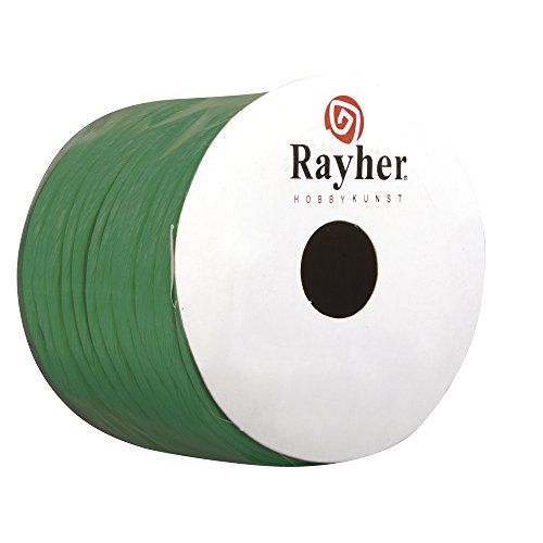 Rayher 5116013 Papierkordel mit Draht, 2 mm, Rolle 25 m, d.grün von Rayher