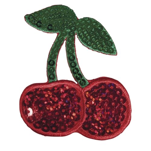 Rayher 53906000 Patch Cherry, 5x6cm, Zum Aufbügeln, SB-Btl. 1Stück von Rayher