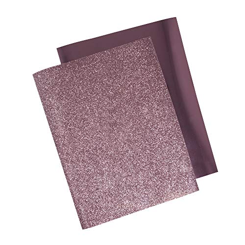Rayher 53988258 Metallic Bügel-Transferfolie, rosé, 2 Bogen je 21,5 x 28 cm, T-Shirtfolie zum Aufbügeln, Textil-Bügelfolie von Rayher
