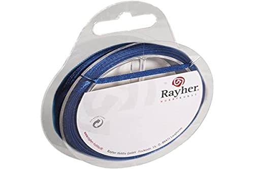 Rayher 5521210 Satinband, 3mm, SB-Rolle 10m, d.blau Rayher 5521210 Satinband, 3mm, SB-Rolle 10m, d.blau von Rayher