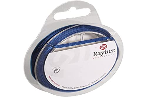 Rayher 5521210 Satinband, 3mm, SB-Rolle 10m, d.blau von Rayher