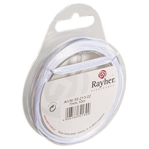 Rayher 5521302 Satinband, 7mm, SB-Rolle 10m, weiß Rayher 5521302 Satinband, 7mm, SB-Rolle 10m, weiß von Rayher