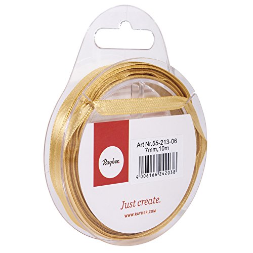 Rayher 5521306 Satinband, 7mm, SB-Rolle 10m, gold Rayher 5521306 Satinband, 7mm, SB-Rolle 10m, gold von Rayher
