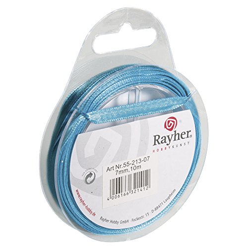 Rayher 5521307 Satinband, 7mm, SB-Rolle 10m, türkis Rayher 5521307 Satinband, 7mm, SB-Rolle 10m, türkis von Rayher
