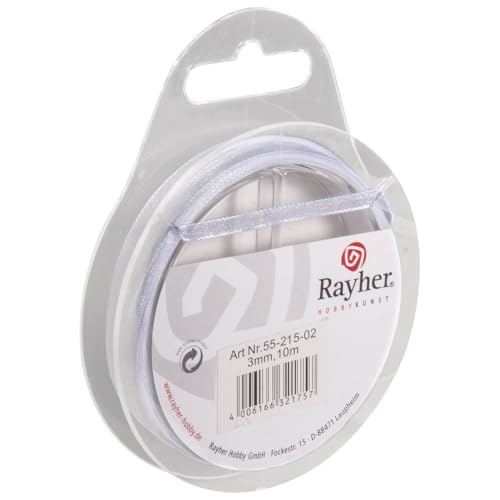 Rayher 5521502 Organzaband, 3mm, SB-Rolle 10m, weiÃŸ von Rayher