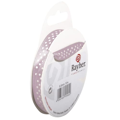 Rayher 5540616 Satinband mit Punkten, 9,5mm, SB-Rolle 10m, rosé Rayher 5540616 Satinband mit Punkten, 9,5mm, SB-Rolle 10m, rosé von Rayher