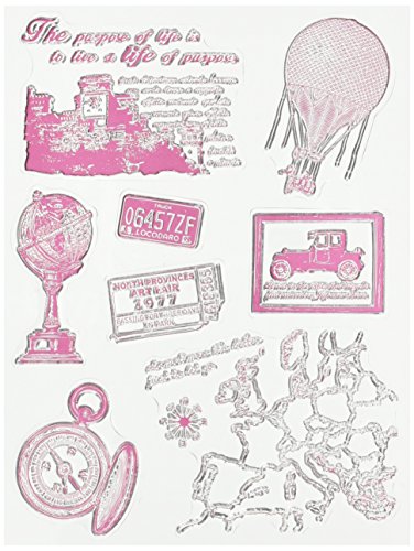 Rayher 58175000 Clear Stamps Vintage Zeitreise, ca. 2-8 cm von Rayher