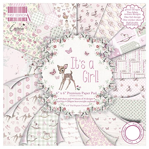 Rayher 59104000 Scrap-Block It's a Girl, 15,2x15,2cm, 200 g/m2, SB-Btl 64Bogen von Rayher