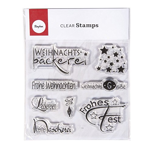 Rayher 59840000 Clear Stamp Weihnachten , 96,5x91x3,2mm von Rayher