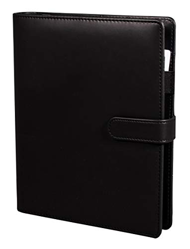 Rayher 60920000 Planer A5, schwarz, 19,8 x 23,8 cm, Kunstledereinband mit Innenfächern, 3-er Ringschiene, Magnet-Verschluss, Register-, Notizblätter und Lineal, Organizer, Terminplaner, Ringbuch Rayher 60920000 Planer A5, schwarz, 19,8 x 23,8 cm, Kunstledereinband mit Innenfächern, 3-er Ringschiene, Magnet-Verschluss, Register-, Notizblätter und Lineal, Organizer, Terminplaner, Ringbuch von Rayher