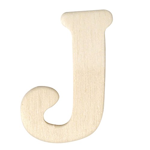 Rayher 6160900 Holz-Buchstaben, 4 cm, J von Rayher
