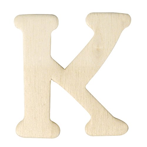 Rayher 6161000 Holz-Buchstaben, 4 cm, K von Rayher