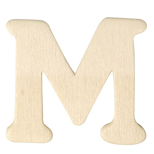 Rayher 6161200 Holz-Buchstaben, 4 cm, M von Rayher