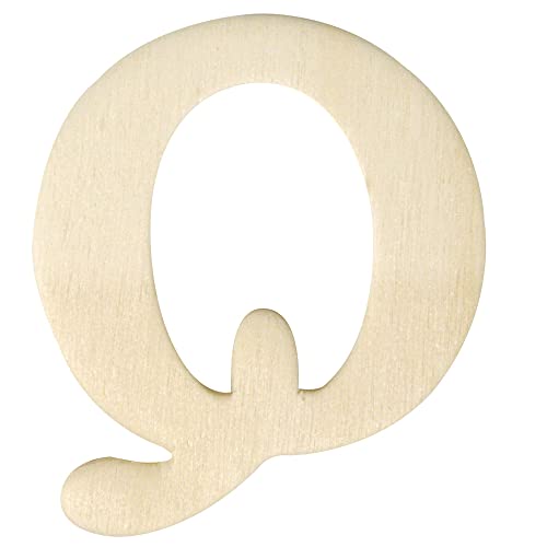 Rayher 6161600 Holz-Buchstaben, 4 cm, Q von Rayher