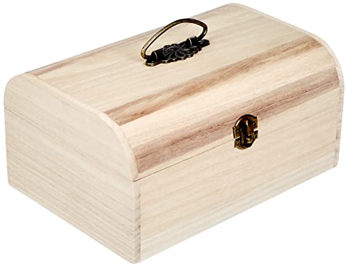 Rayher Hobby 6166500 Holz-Koffer mit Antikbeschlag, 24,5 x 16,5 x 11,5 cm von Rayher