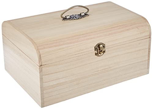 Rayher 6166600 Holz-Koffer, 29,5 x 20,5 x 14 cm, Antikbeschlag, Griff und Verschluss aus Metall, Bastelkoffer, Utensilienkoffer, Holzkoffer, Holzbox, unlackiert, naturbelassen, ohne Inneneinteilung Rayher 6166600 Holz-Koffer, 29,5 x 20,5 x 14 cm, Antikbeschlag, Griff und Verschluss aus Metall, Bastelkoffer, Utensilienkoffer, Holzkoffer, Holzbox, unlackiert, naturbelassen, ohne Inneneinteilung von Rayher