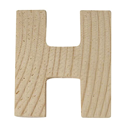 Rayher 6214000 Holzbuchstaben, 5x1cm, H von Rayher